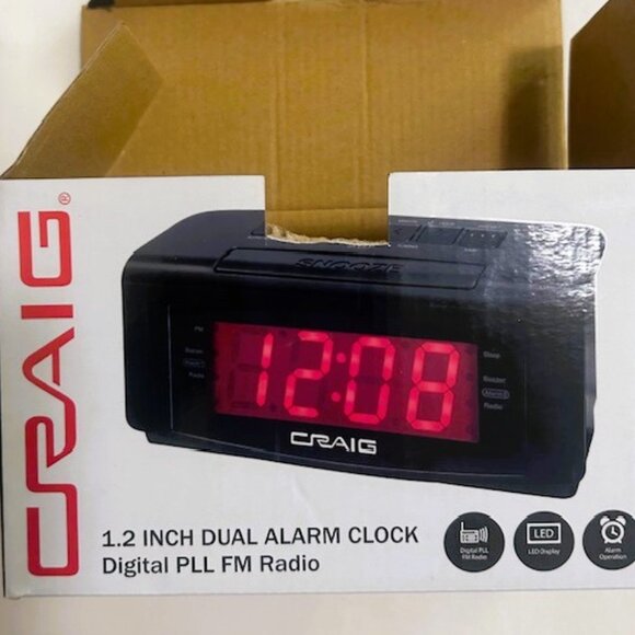 Craig 1.2 in Dual Alarm Clock Digital PLL FM Radio LED Display - Picture 7 of 8